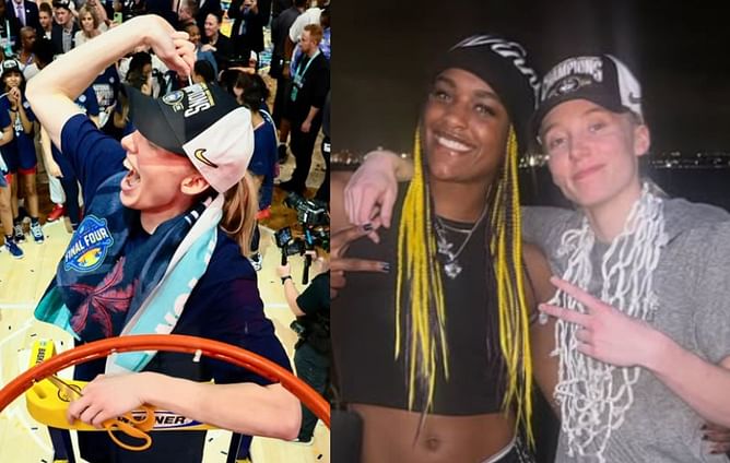 UConn star Paige Bueckers drops 2-word comment to former Huskies Aaliyah Edwards' fun snaps from national championship game