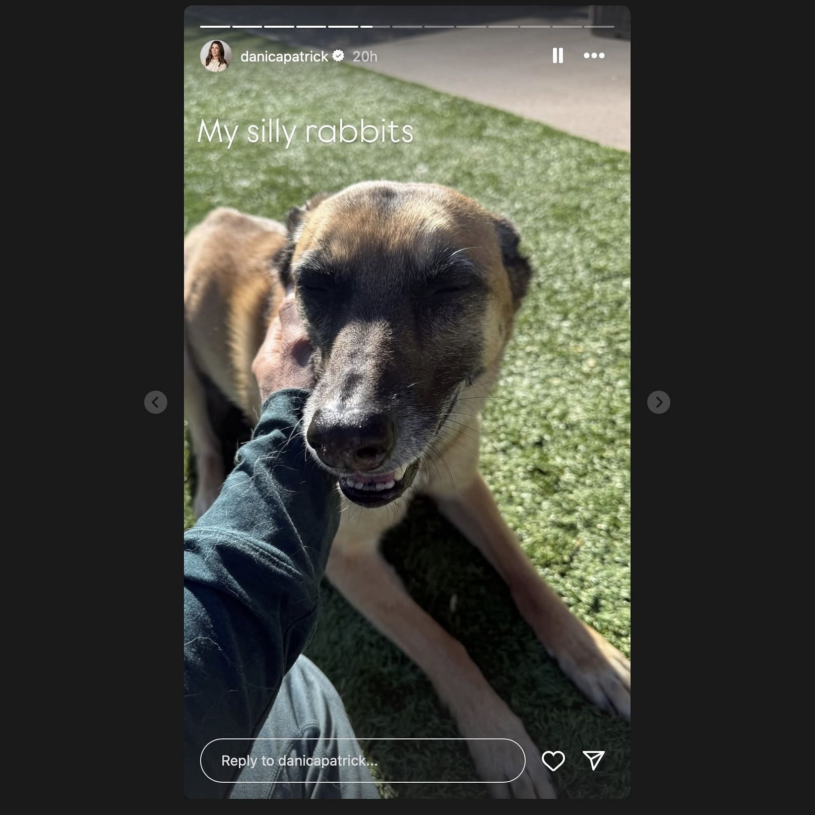 Screen grab from Patrick&#039;s instagram story [via instagram/danicapatrick]
