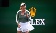 Vekic celebrates a point in the BNP Paribas Open - Source: Getty