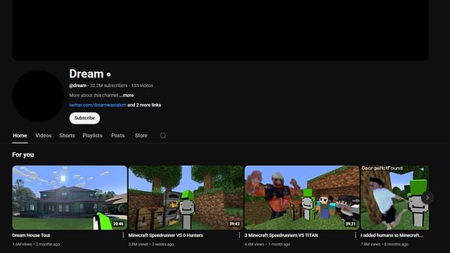Dream changed his profile picture and banner across all social media platforms (Image via @Dream/YouTube)