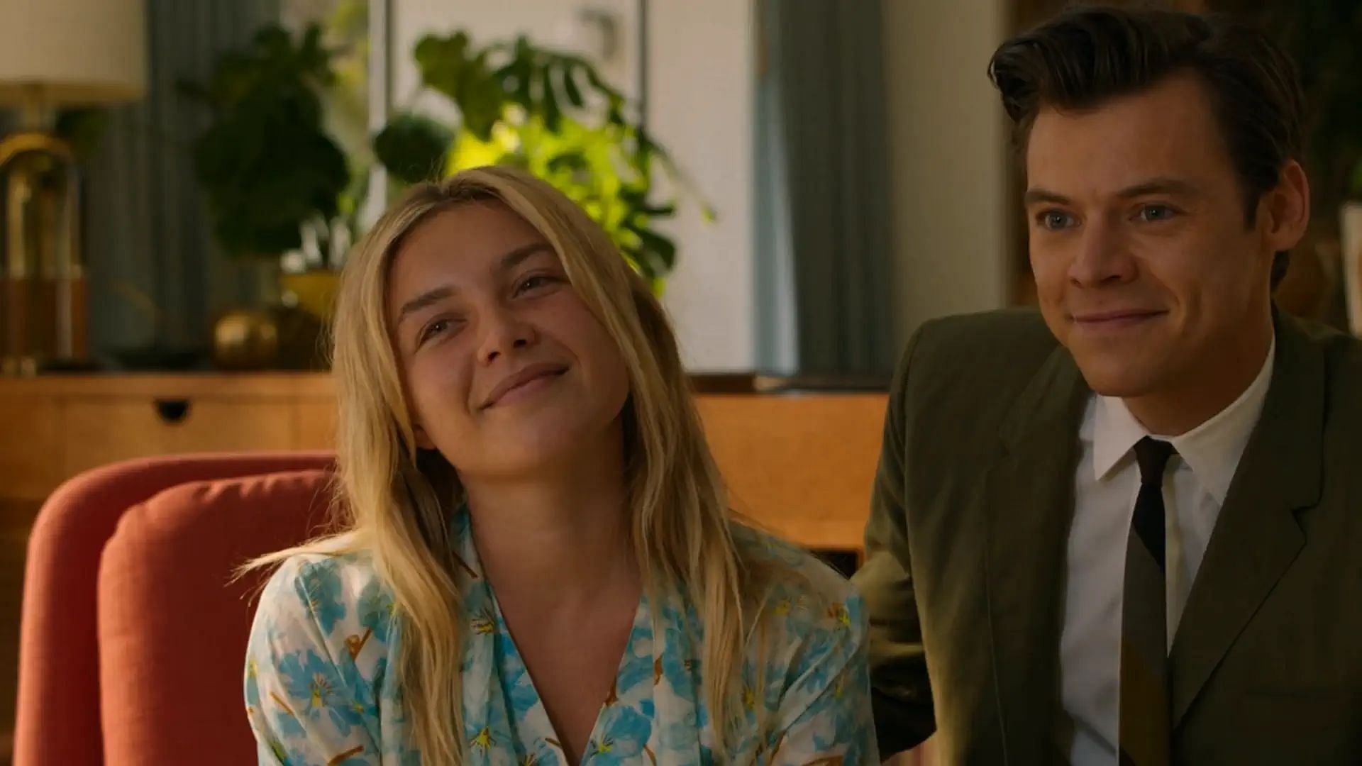 Florence Pugh and Harry Styles in Don&#039;t Worry Darling (Image via Prime Video)