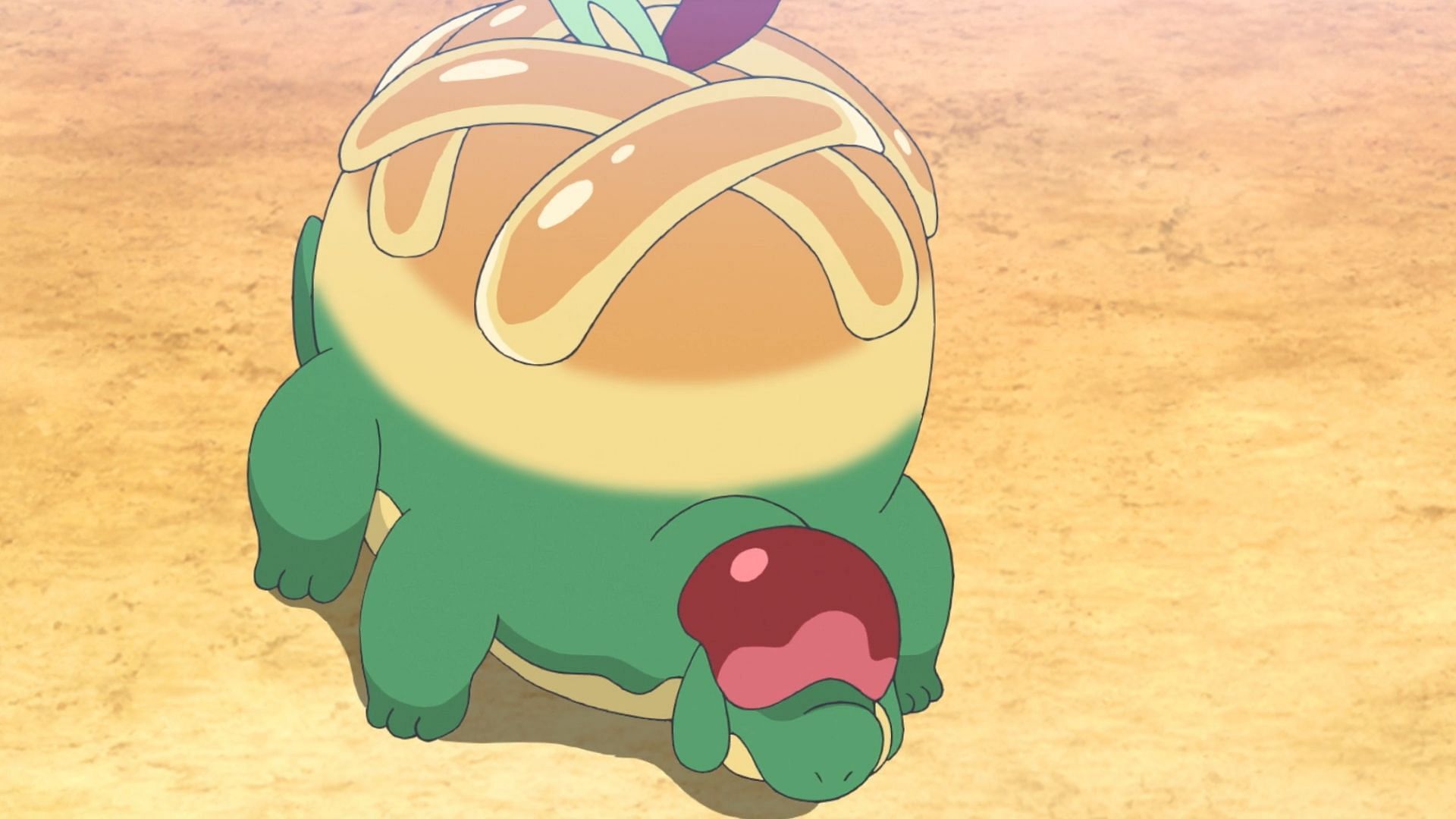 Appletun in the anime (Image via TPC)