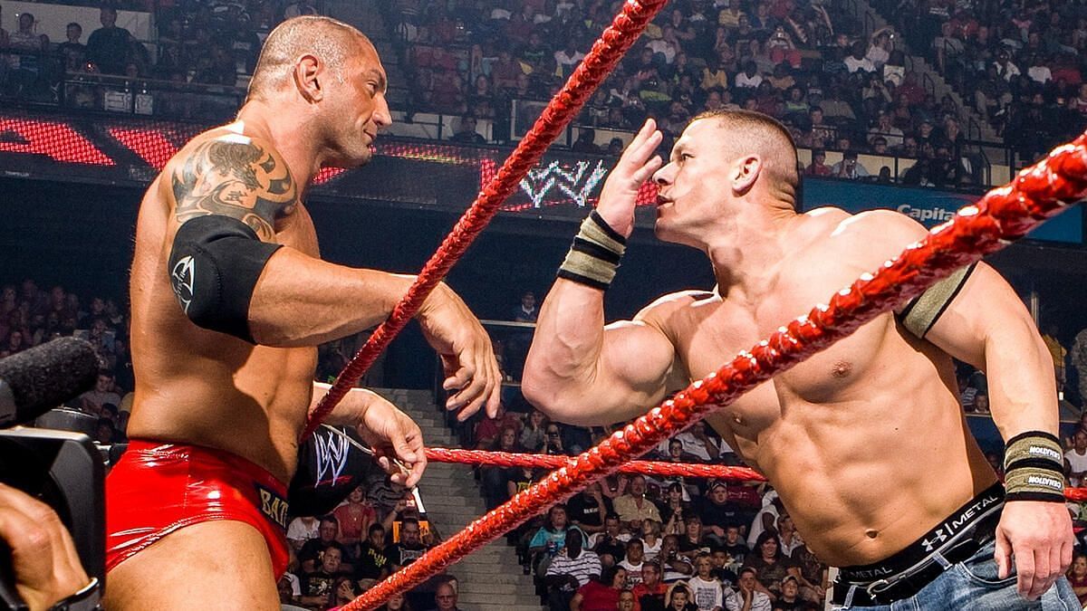 John Cena vs. Batista. (Photo: WWE.com)