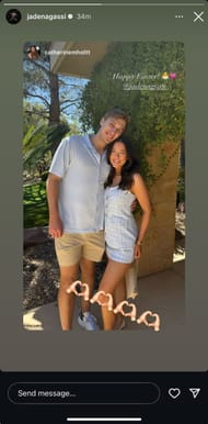 Jaden Agassi's Instagram story; ( Source - Instagram @jadenagassi)
