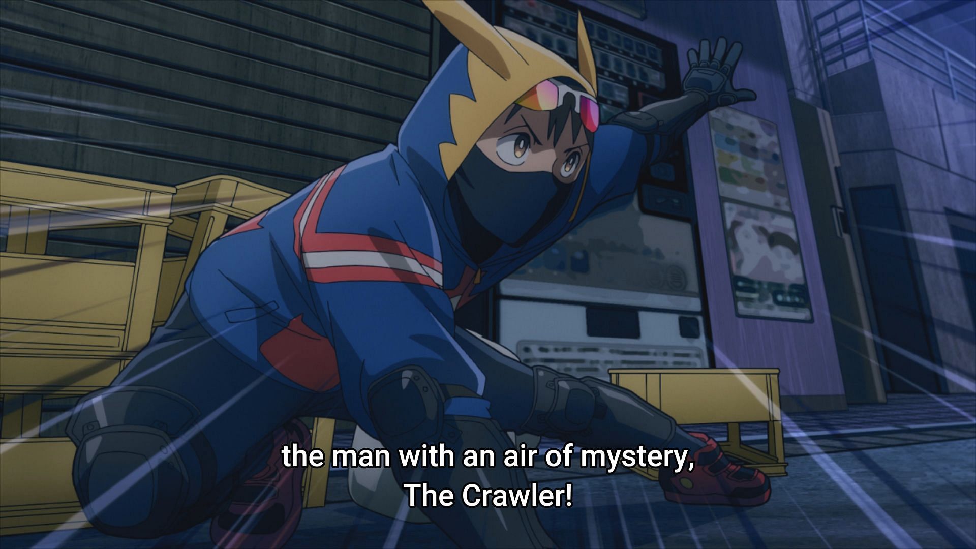 Koichi reveals his new hero name (Image via Bones Film)