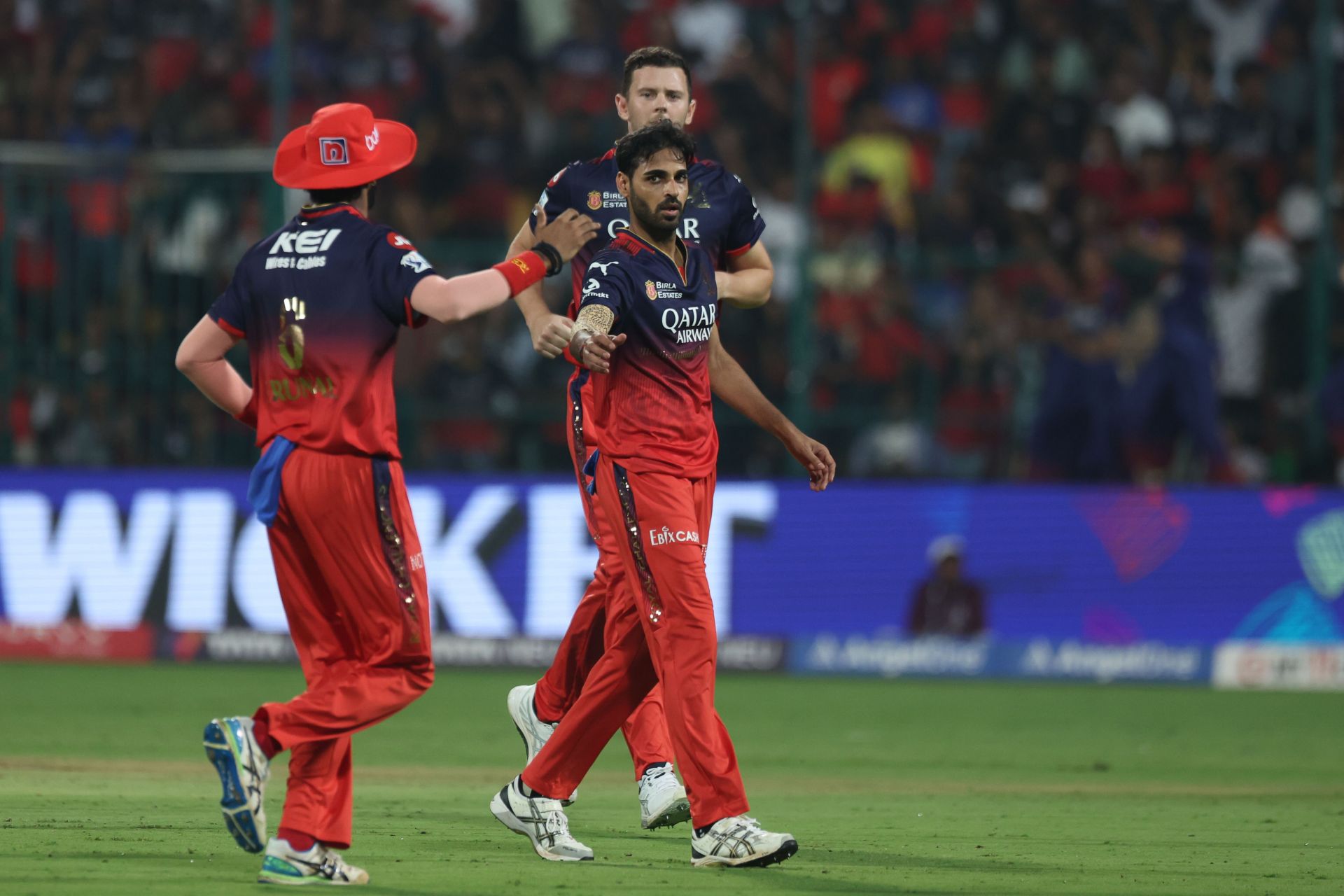 Bhuvneshwar Kumar dismissed Vaibhav Suryavanshi. (Credits: Getty)