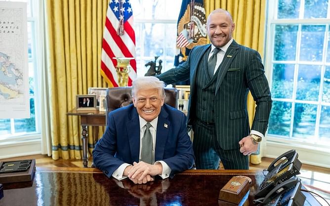 Conor McGregor shares Ghibli animated Oval Office moment with Donald Trump in bold post