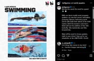 Phelps' reaction on official LA Olympics post; Instagram - @la28games