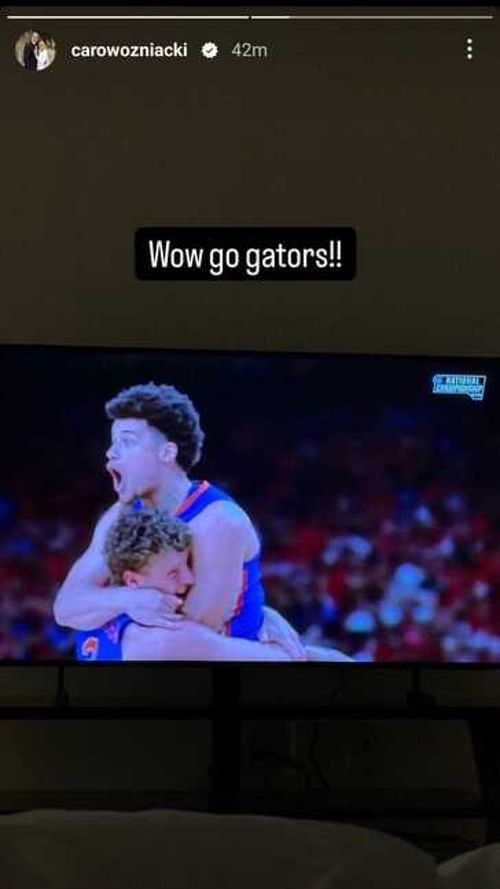 Caroline Wozniacki's Instagram Story. (Image: Instagram @carowozniacki)