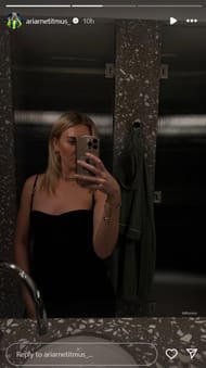 Screenshot of Ariarne Titmus's Instagram story (@ariarnetitmus_/ig)
