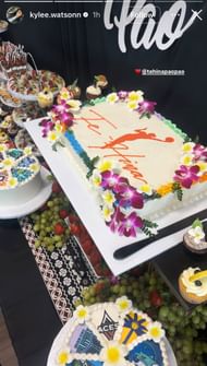 The dessert table at Te-Hina Paopao's draft party