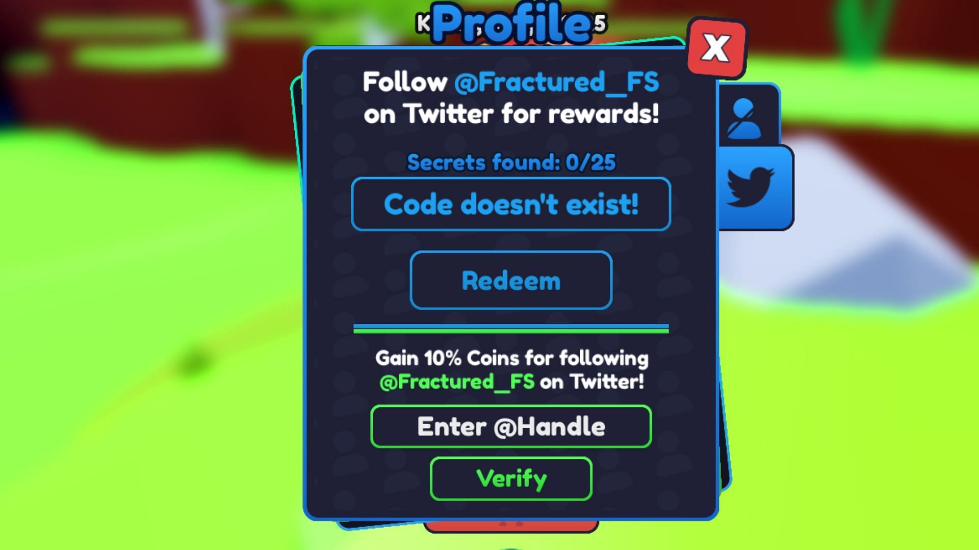 The &quot;Code doesn&#039;t exist!&quot; error in Sword Haven (Image via Roblox)