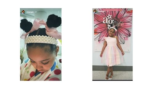 Mia Burks shares a couple of images featuring her daughter, Genesis
