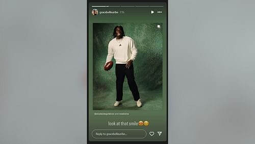 Shemar Stewart's girlfriend Grace swoons over top draft prospect ahead of 2025 NFL draft (Image Credit: Grace/IG)
