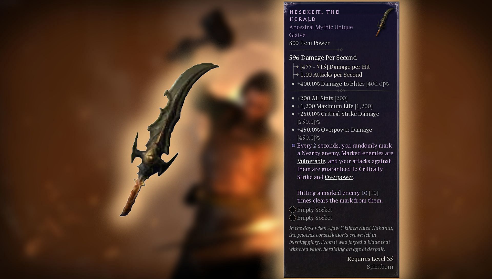 Nesekem, The Herald&mdash;Overpower Specialist (Image via Blizzard Entertainment)