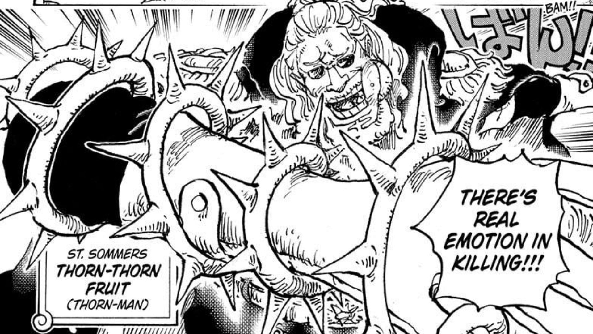 Sommers cruelly communicates the Holy Knights&#039; demands to Elbaph in One Piece chapter 1147 (Image via Shueisha)
