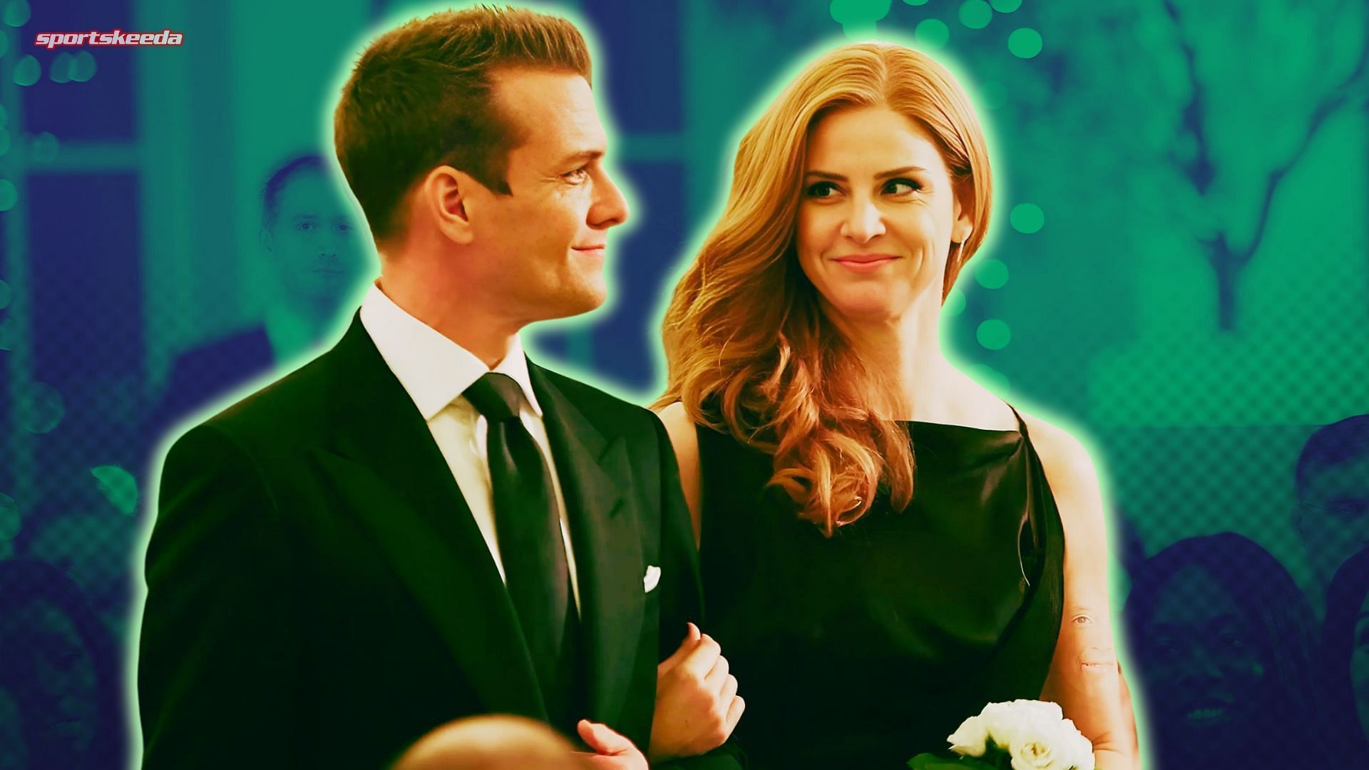 Donna Paulsen and Harvey Specter have a son (Custom cover edited by Sportskeeda, Original Image [Peacock])