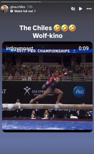 Jordan Chiles' mother's Instagram story