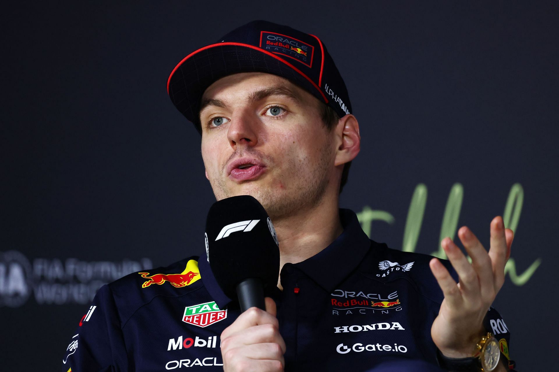 Max Verstappen speaking to the media after the Saudi Arabian Grand Prix - Source: Getty