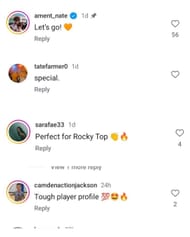 يشارك ترويج فئة 2025 ، Neally ، رد فعل كلمتين بينما يسلط المتطوعون في تينيسي الضوء على تمييزاته. (الصورة عبر Instagramvol_hoops)