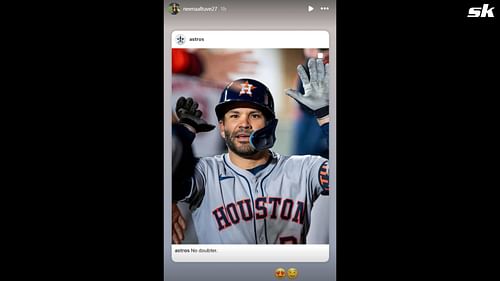 Screenshot from the story on Instagram
