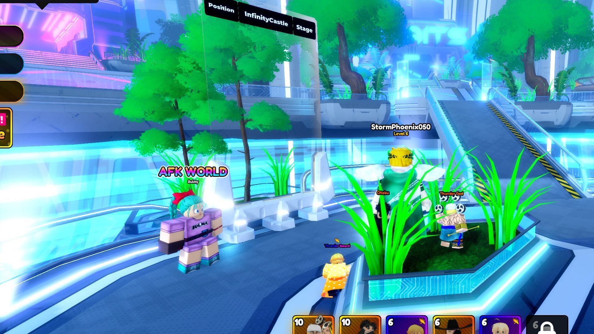 Talk to this NPC to enter the AFK World (Image via Roblox)