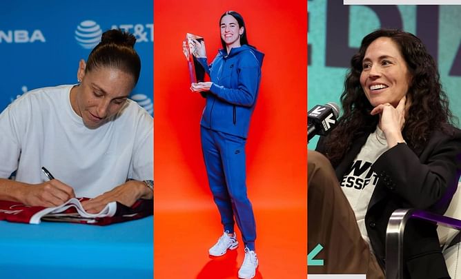 "Let her participate in their drinking games" - Fans react to Caitlin Clark joining Sue Bird and Diana Taurasi for special role in NCAA title game