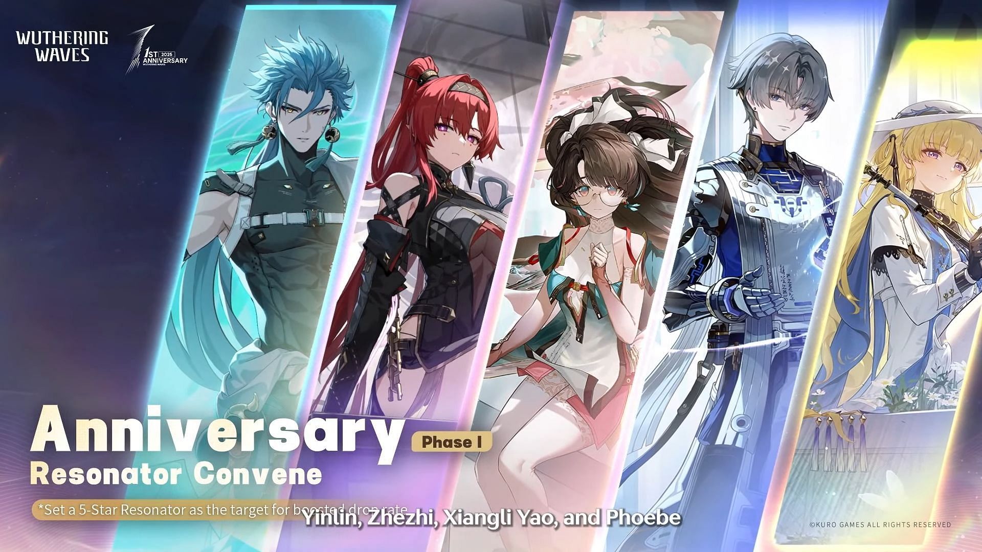 Anniversary banner characters in first phase (Image via Kuro Games)