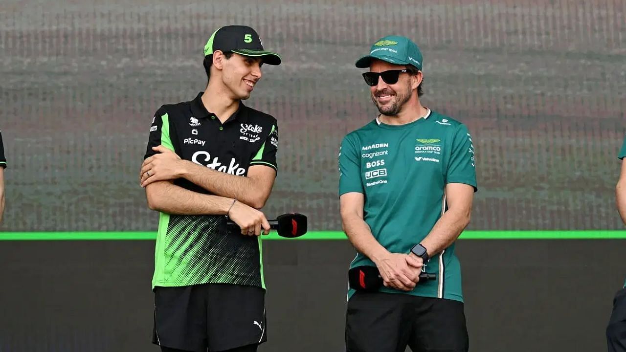 Gabriel Bortoleto [L] with Fernando Alonso [R] [Image Source: Getty]