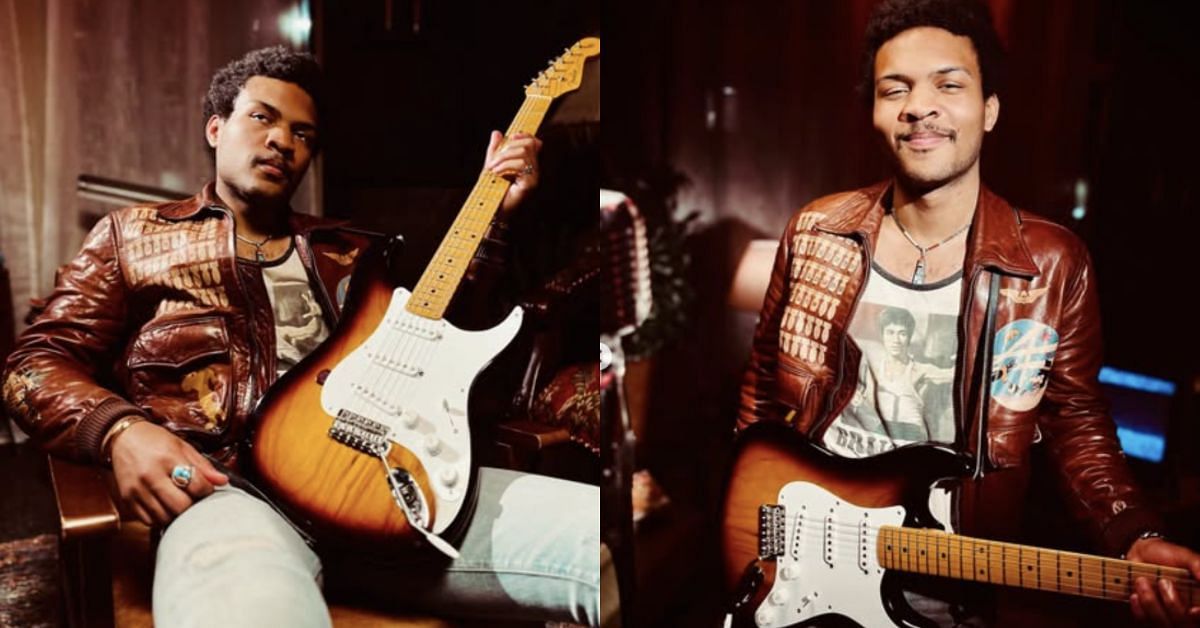 Pictures of Buddy Red with his guitar (Screenshots via Instagram/@buddyred)
