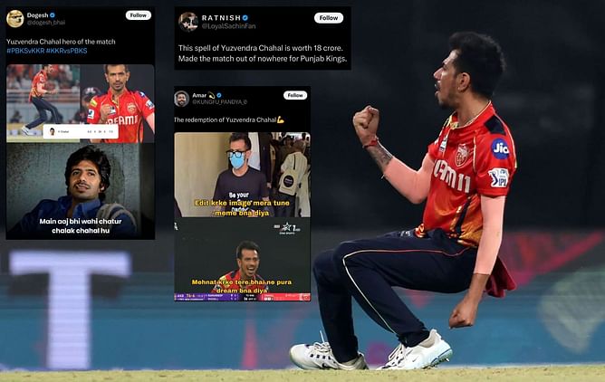 "Your apology needs to be as loud as your disrespect was" - Fans react to Yuzvendra Chahal's stunning 4-wicket haul in PBKS vs KKR IPL 2025 clash