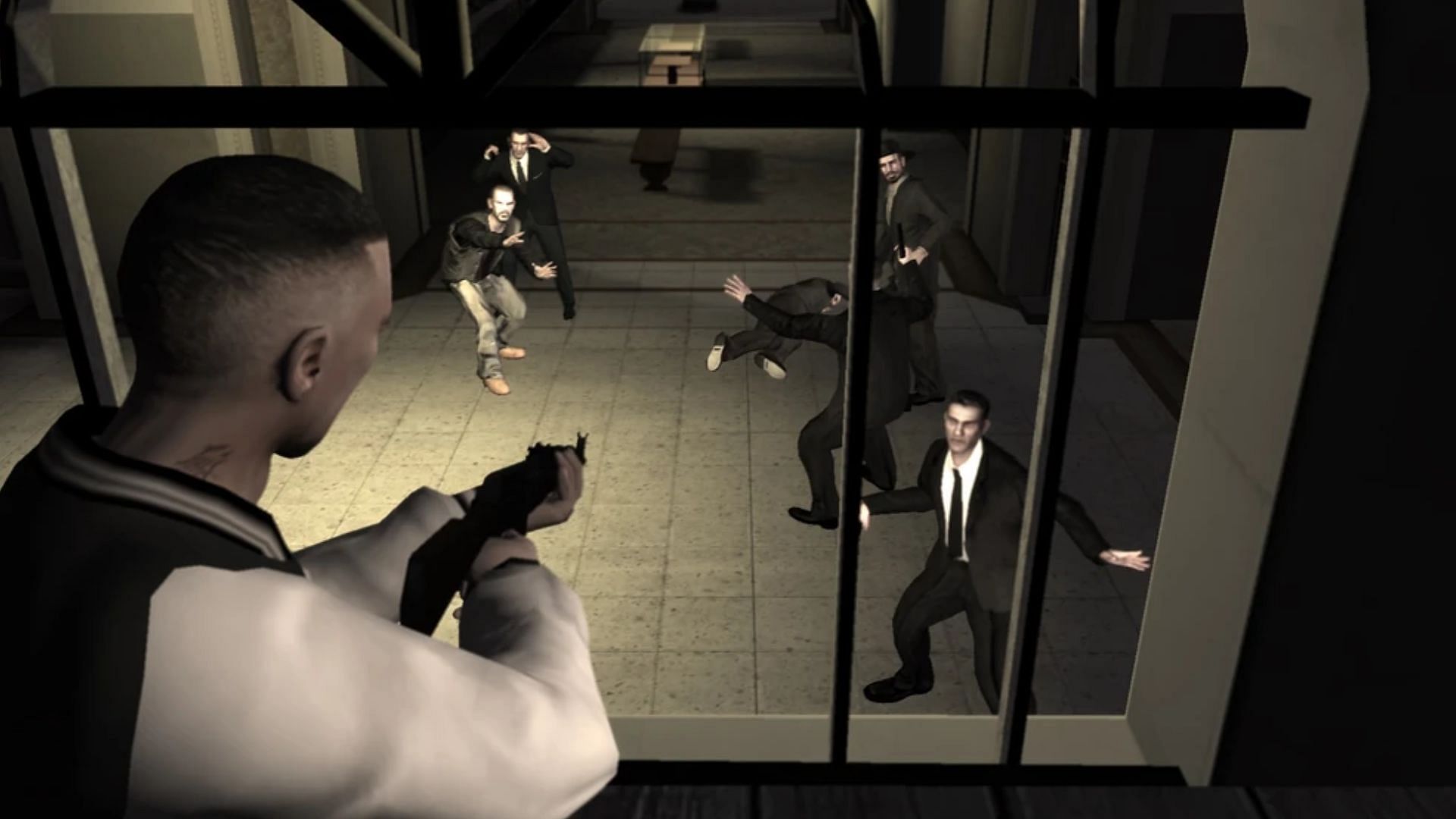 Rockstar gathers all three main characters in this mission (Image via GTA Wiki, Rockstar Games)