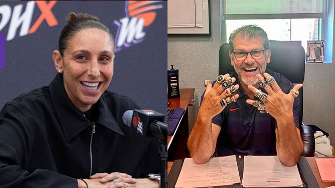 Watch: Diana Taurasi crashes Geno Auriemma's post-game duties before indulging in heartfelt moment with UConn coach