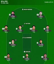 Best IPL 2025 Fantasy Team for Match 33 - MI vs SRH