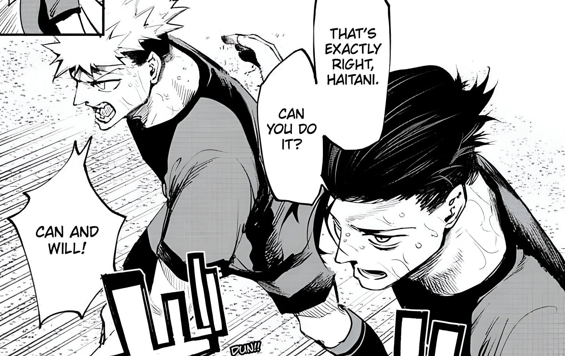 Haitani and Bugai as seen in Embers manga (Image via Shueisha)