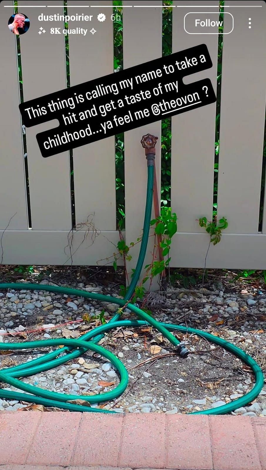 Dustin Poirier&#039;s Instagram story [Screenshot courtesy: @dustinpoirier on Instagram]