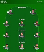 Best IPL 2025 Fantasy Team for Match 16 - LSG vs MI