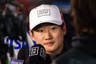Yuki Tsunoda speaking to the media after the Japanese Grand Prix on Sunday - Source: Getty