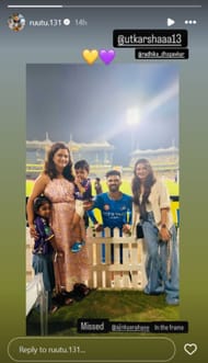 Ruturaj Gaikwad's recent Instagram story.