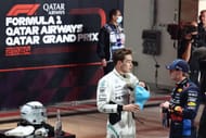 George Russell of Mercedes and Max Verstappen of Red Bull Racing at the F1 Grand Prix Of Qatar 2024 Qualifying - Source: Getty