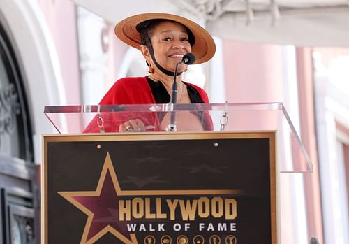 Debbie Allen at Ellen Pompeo's Hollywood Walk of Fame induction ceremony (Image via Getty)
