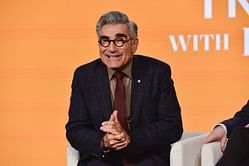 Who plays the "dad" in Schitt's Creek? Meme spills the beans about her "two baby lambs" on the Dumb Blonde podcast