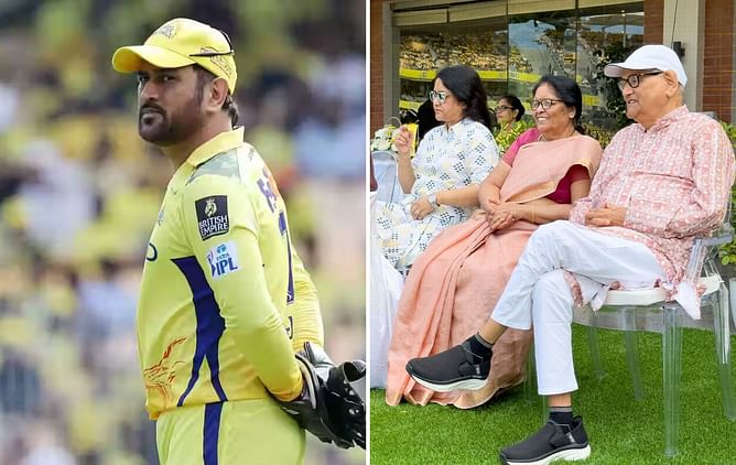 Viral Alert! MS Dhoni’s parents make rare public appearance at Chepauk during CSK vs DC IPL 2025 match