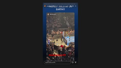 A screenshot of Braun Strowman's Story. [Image credit: Instagram]