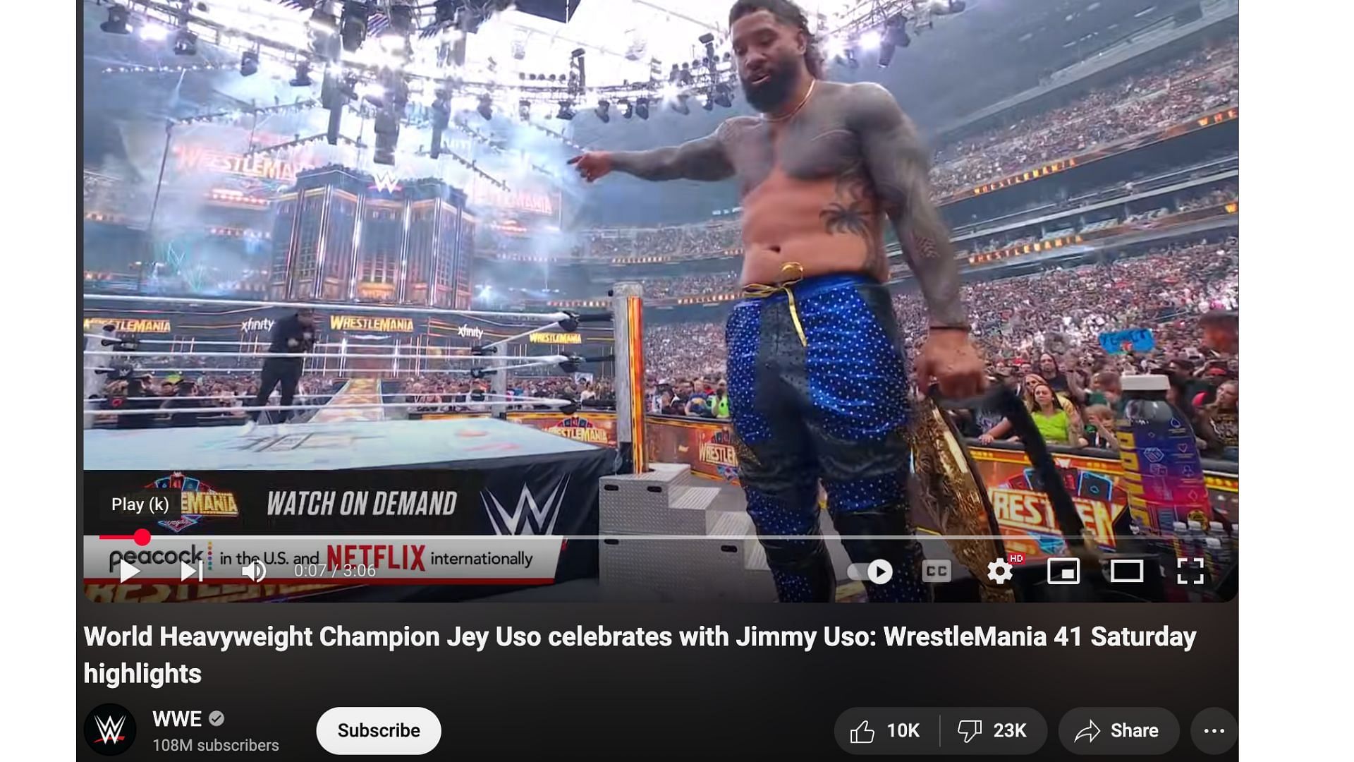 A surprising stat [Credit: Official WWE YouTube account]