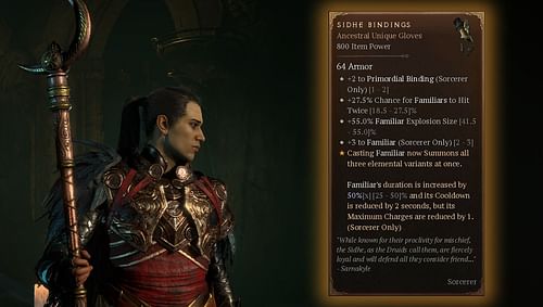 Stats and Unique Effect of Sidhe’s Bindings (Image via Blizzard Entertainment)