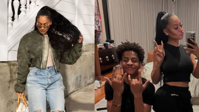 In Photos: Kiyan Anthony's mom La La Anthony rocks a stylish pink outfit in her latest IG dump