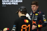 Oscar Piastri (L) and Max Verstappen (R) at the F1 Saudi Arabian Grand Prix 2025 - Source: Getty