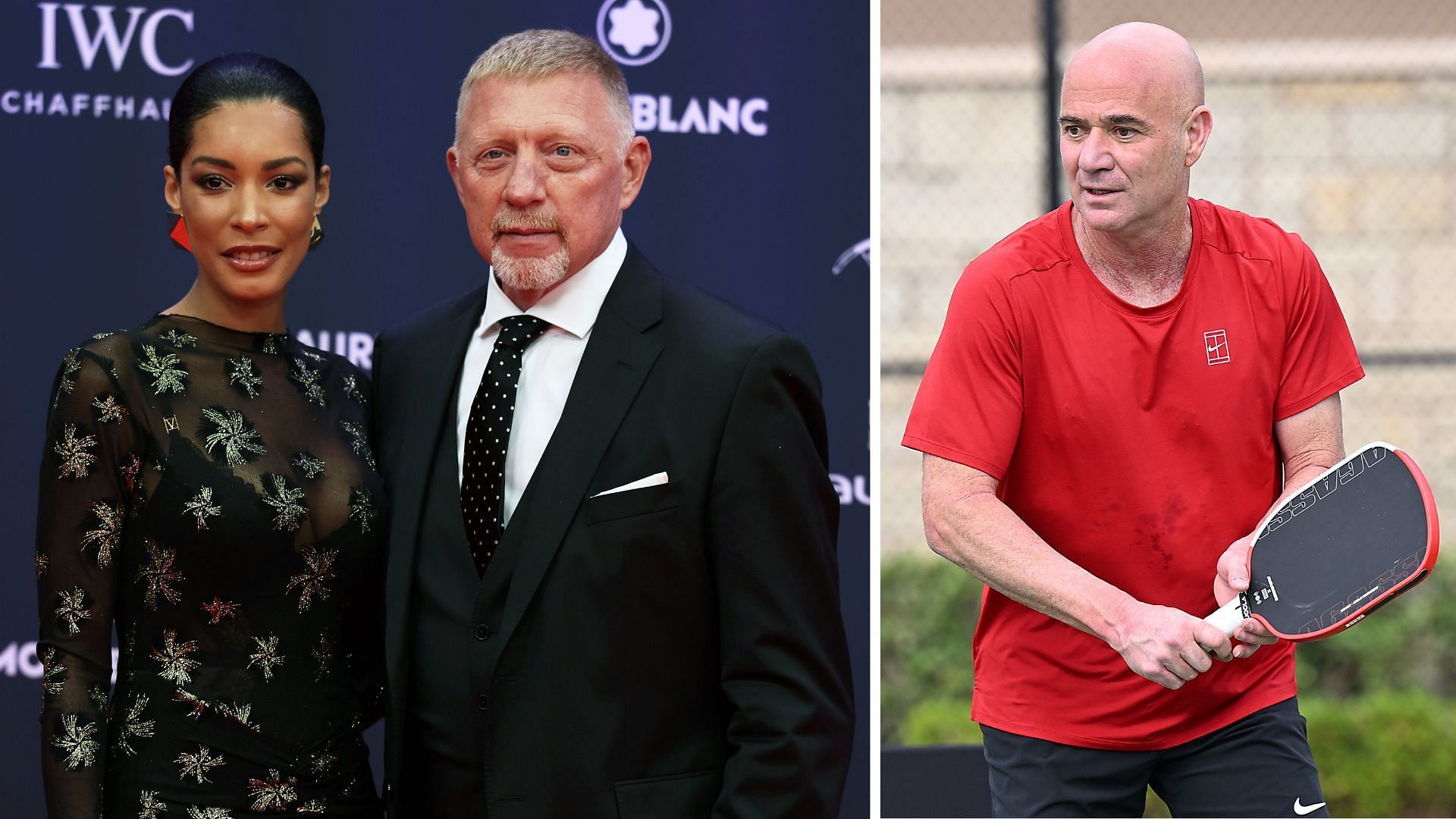 Boris Becker finds out what his wife and Andre Agassi share in common (Source - GETTY)