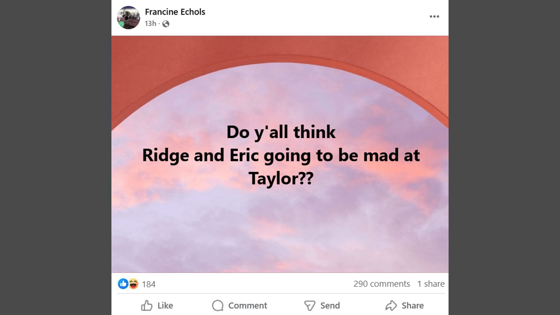 A Facebook post about Taylor (Image via Facebook/The Bold and the Beautiful)